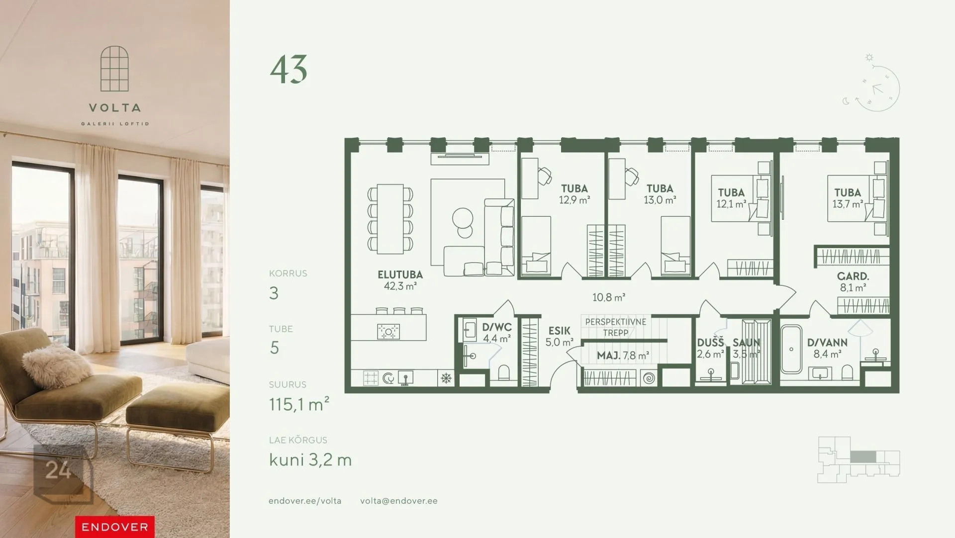 EXCLUSIVE 5-ROOM APARTMENT, EN SUITE BATHROOM!