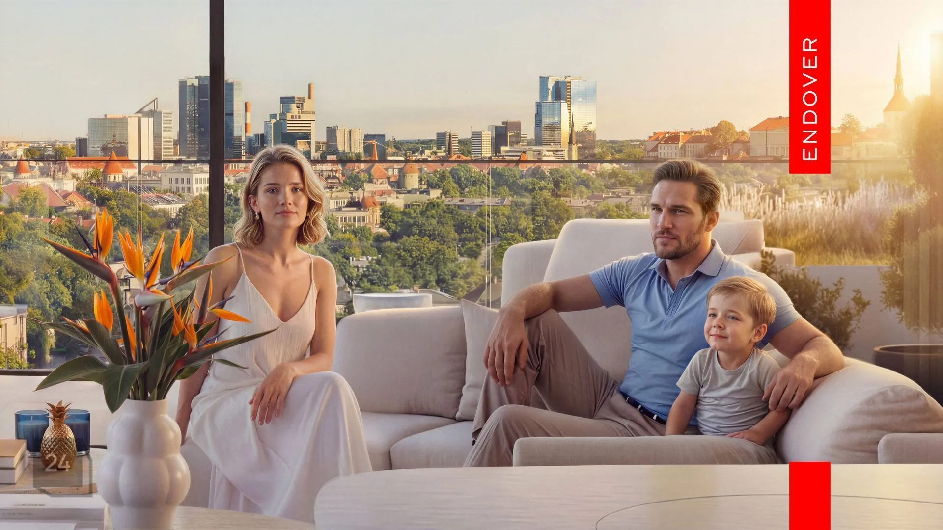 Volta SKAI – Luxury high-rise home, panoramic windows, sauna!
