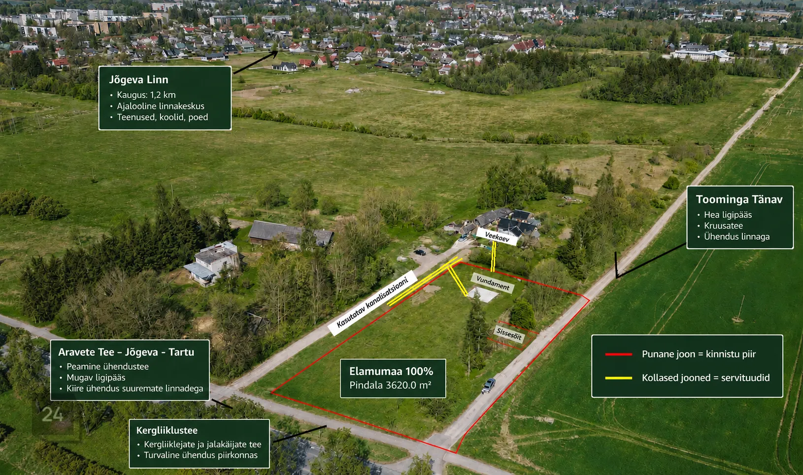 Selling residential land on the edge of Jõgeva city