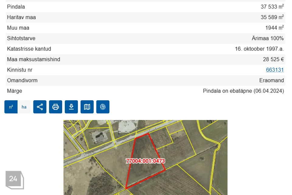 Ärimaa, 37533 m² Maa  -  Rakvere vald, Ussimäe küla - foto 2