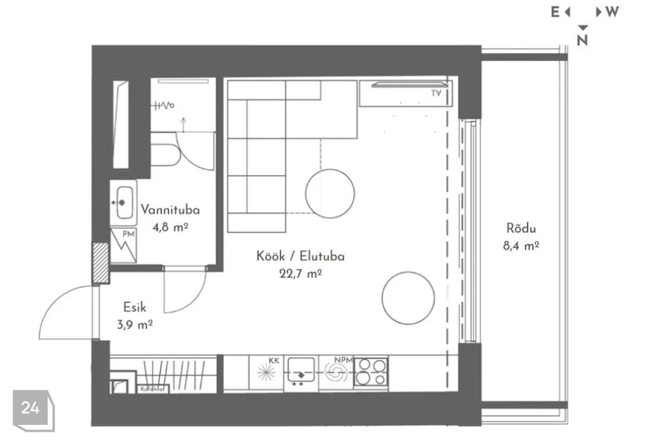 1-toaline Korter - Pärnu linn, Pärnu linn - foto 2