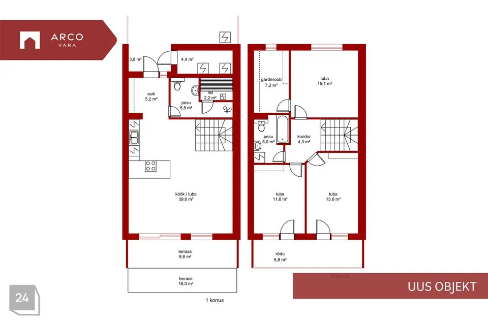 4-toaline Maja  -  Pärnu linn, Pärnu linn - foto 4