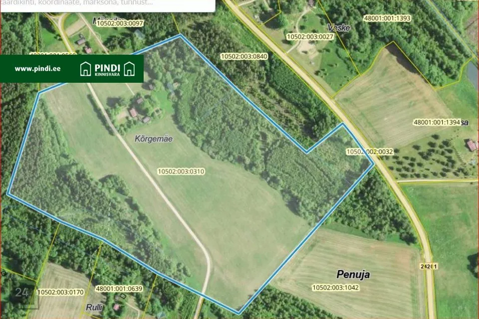 Maatulundusmaa, 177778 m² участок в Mulgi vald, Penuja küla