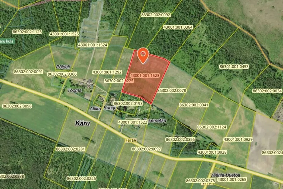 Maatulundusmaa, 92642 m² Maa  -  Lääneranna vald, Käru küla