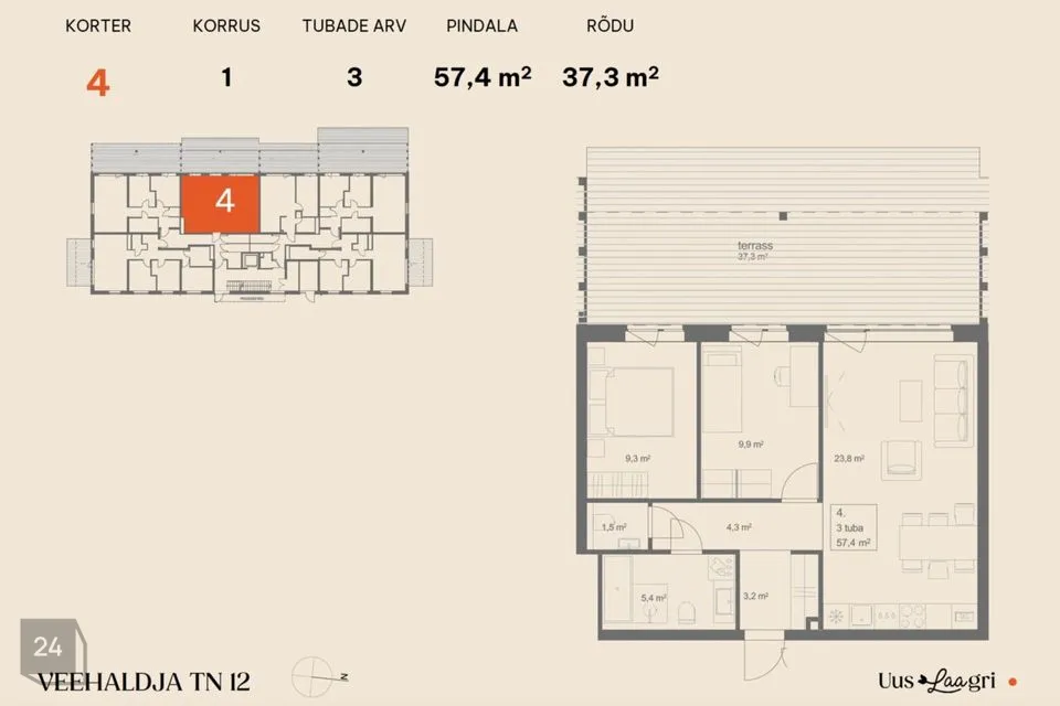 3-toaline Korter - Saue vald, Laagri alevik - foto 2