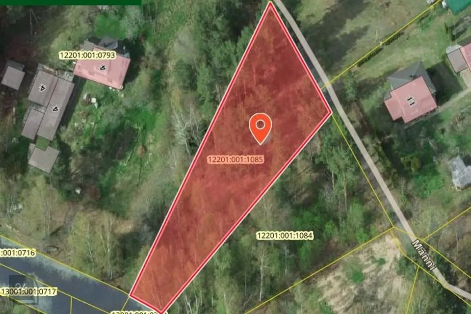 Земля жилой застройки, 1535 m² участок в Alutaguse vald, Alajõe küla