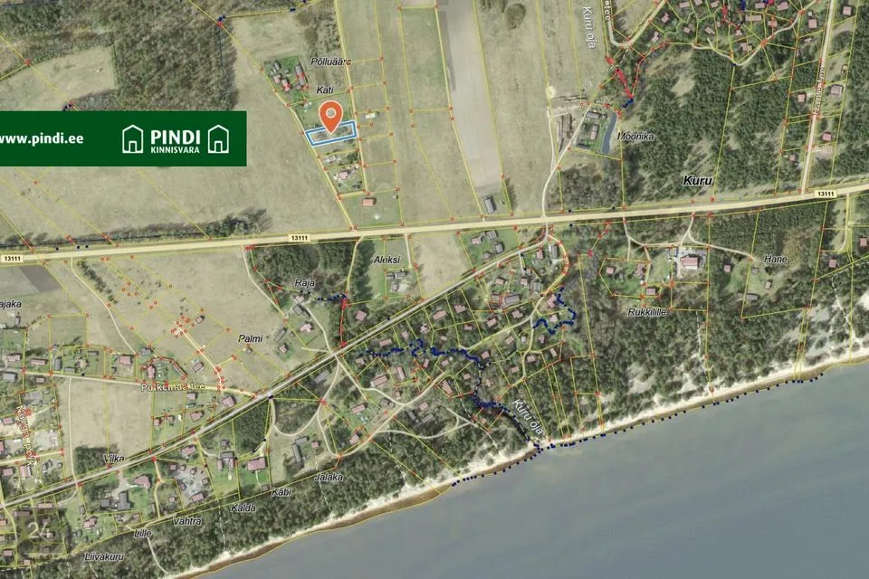 Земля жилой застройки, 1503 m² участок в Alutaguse vald, Kuru küla - фото 3