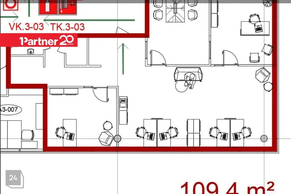 Büroo või Teenindus, 109 m² Äripind  -  Tallinn, Kristiine linnaosa - foto 2
