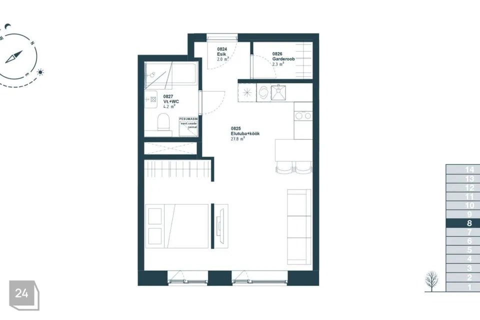 1-room apartment in Tallinn, Haabersti linnaosa - photo 2