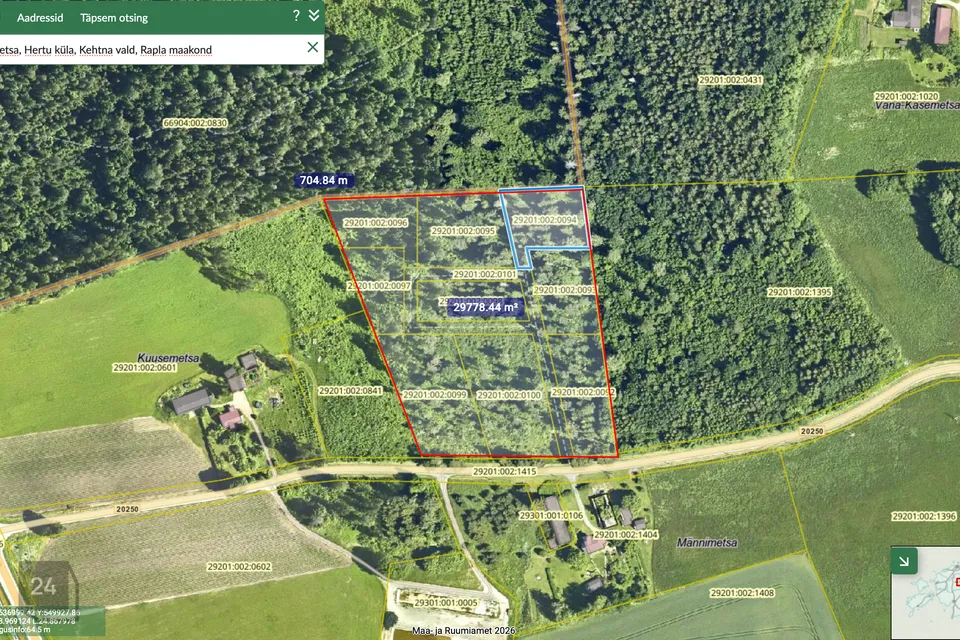 Sotsiaalmaa - üldkasutatav maa, 30000 m² Maa  -  Kehtna vald, Hertu küla