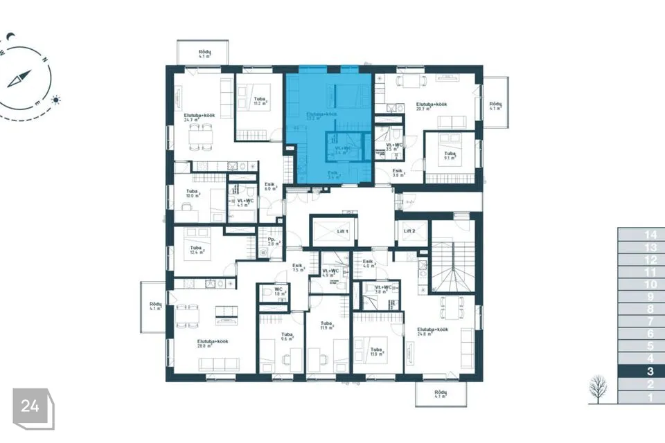 1-toaline Korter  -  Tallinn, Haabersti linnaosa - foto 3