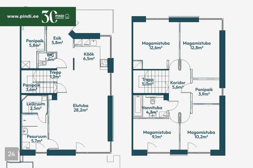 5-toaline Majaosa  -  Viimsi vald, Viimsi alevik - foto 5