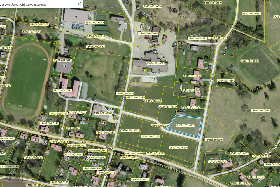 Residential land, 2183 m² land in Järva vald, Ambla alevik