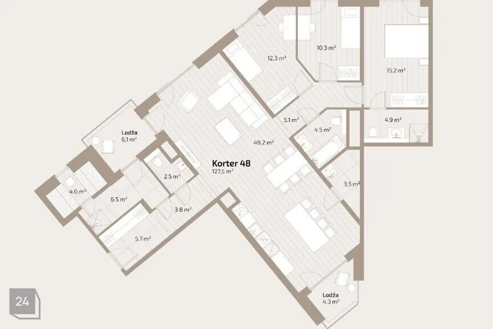 4-toaline Korter  -  Tallinn, Kesklinna linnaosa - foto 3