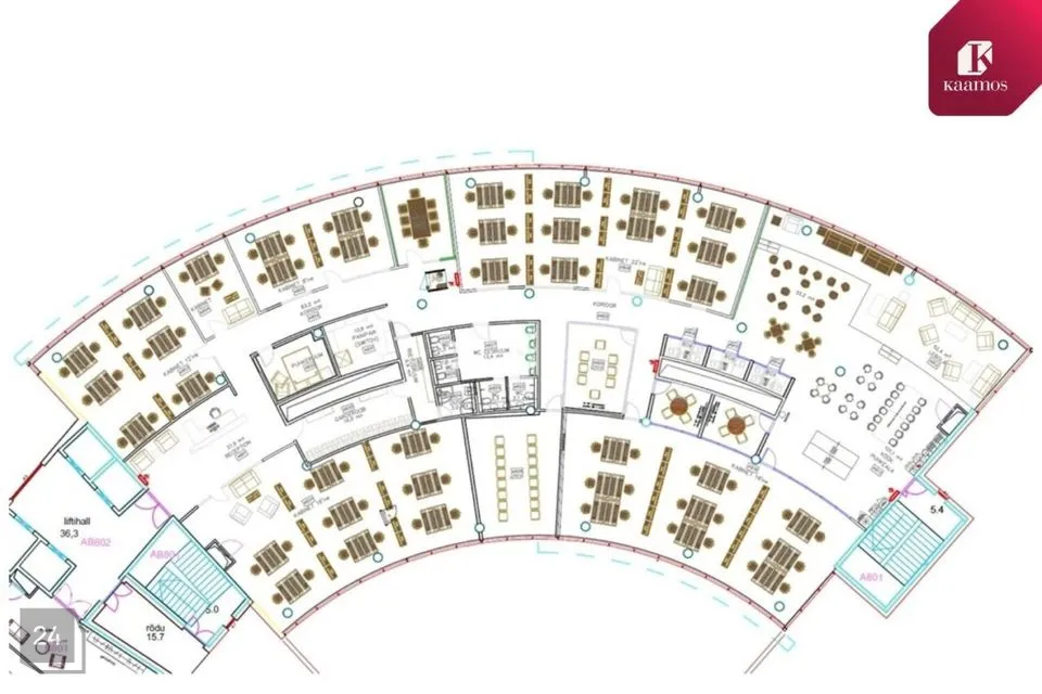 Büroo, 896 m² Äripind  -  Tallinn, Kristiine linnaosa - foto 2