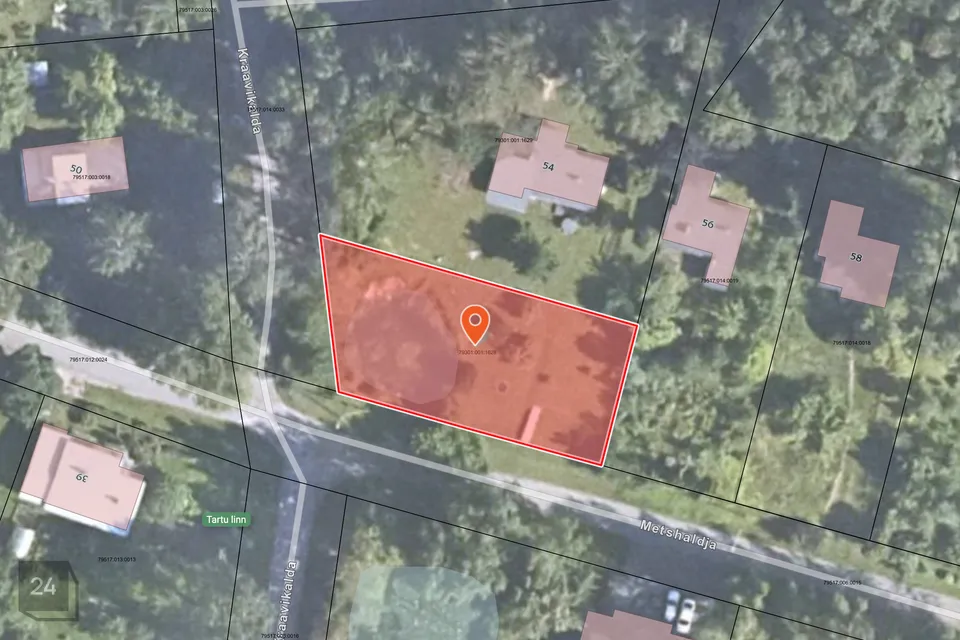 Земля жилой застройки, 898 m² участок в Tartu linn, Tartu linn