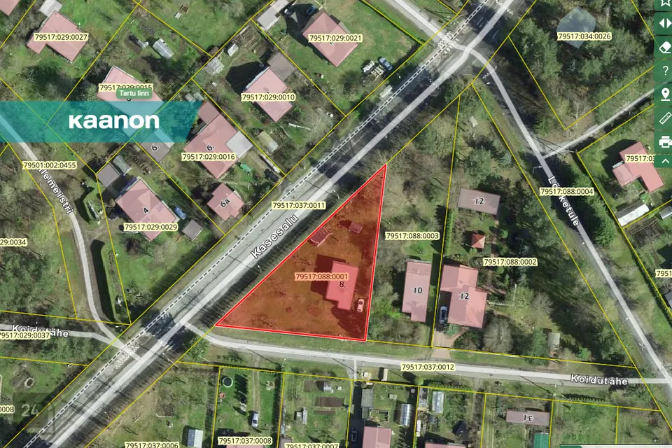 Земля жилой застройки, 1170 m² участок в Tartu linn, Tartu linn