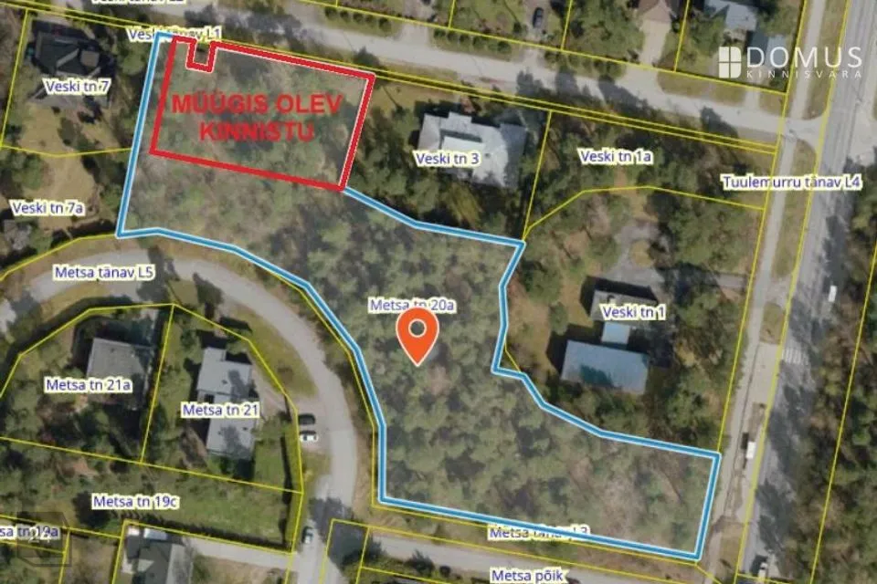 Sotsiaalmaa - üldkasutatav maa, 1247 m² Maa  -  Saue vald, Laagri alevik