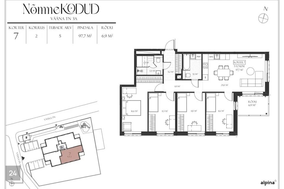 5-room apartment in Tallinn, Nõmme linnaosa - photo 2