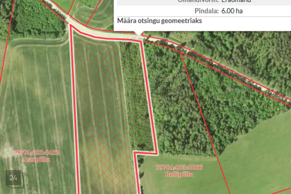 Maatulundusmaa, 60000 m² Maa  -  Viljandi vald, Vooru küla