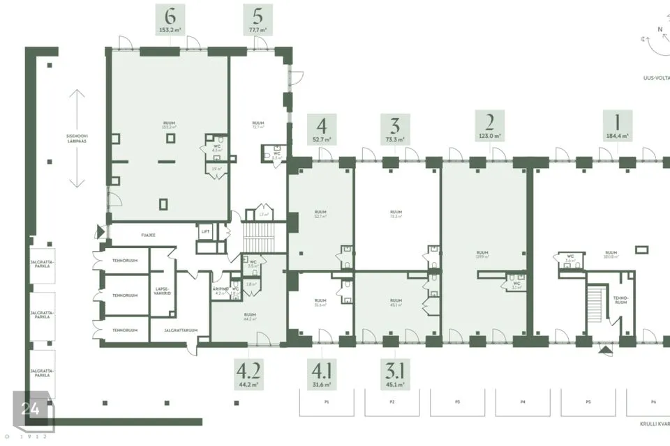 Mitme sihtotstarbega, 45 m² Äripind  -  Tallinn, Põhja-Tallinna linnaosa - foto 5