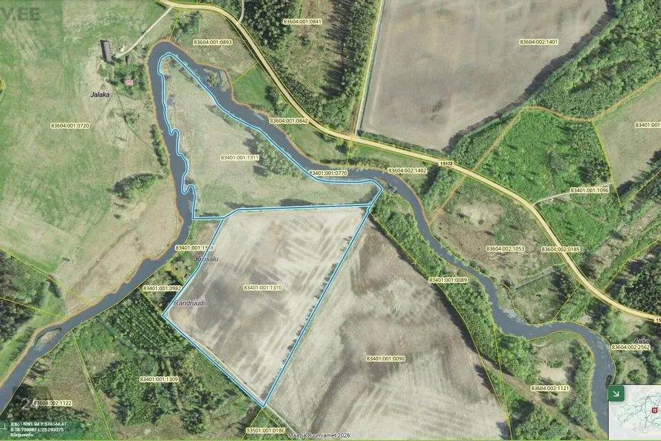 Maatulundusmaa, 130971 m² участок в Türi vald, Jändja küla