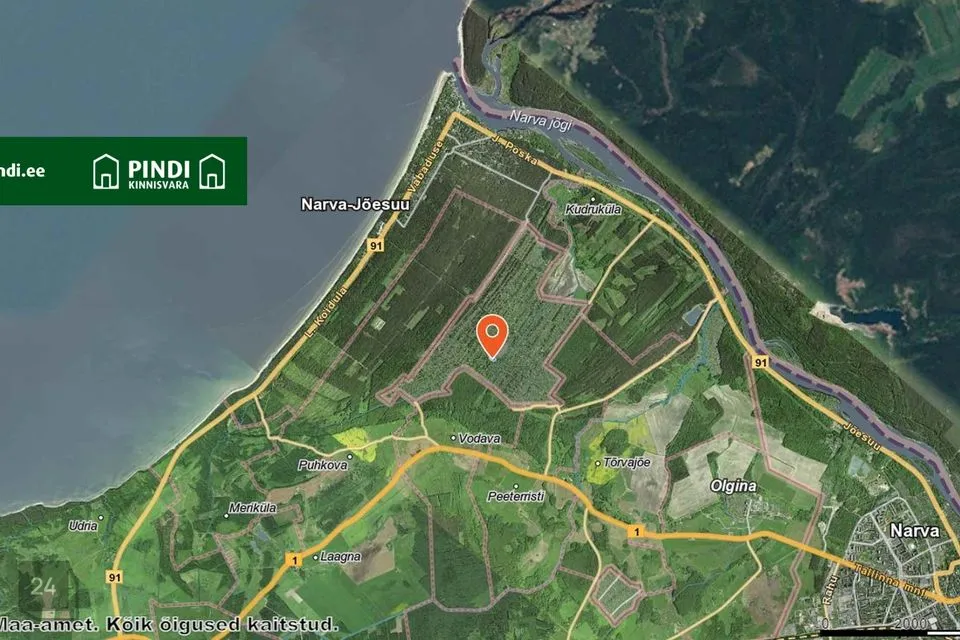 Земля жилой застройки, 1183 m² участок в Narva linn