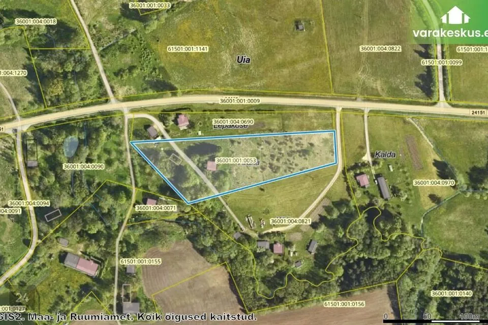 Elamumaa, 9658 m² Maa  -  Põhja-Sakala vald, Uia küla