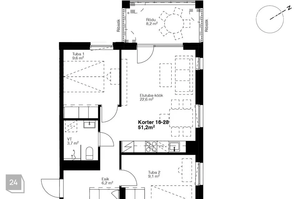 3-toaline Korter - Tartu vald, Raadi alev - foto 2