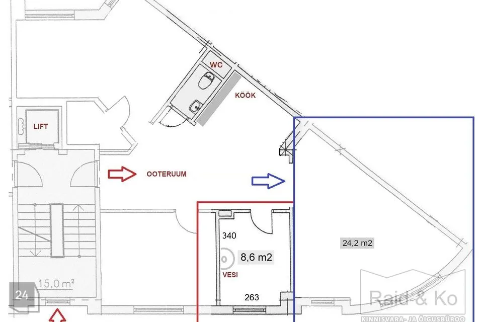 Mitme sihtotstarbega, 24 m² Äripind  -  Tallinn, Kesklinna linnaosa - foto 4