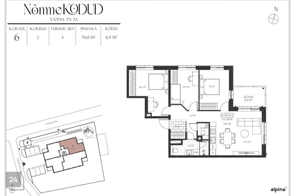 4-toaline Korter  -  Tallinn, Nõmme linnaosa - foto 2