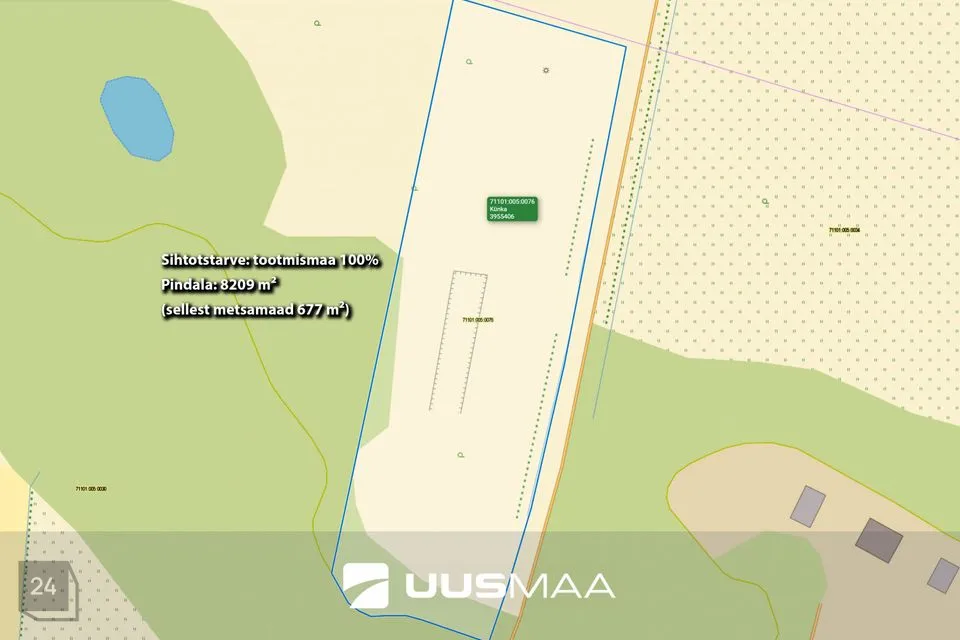 Земля производственного назначения, 8209 m² участок в Saarde vald, Tõlla küla - фото 2