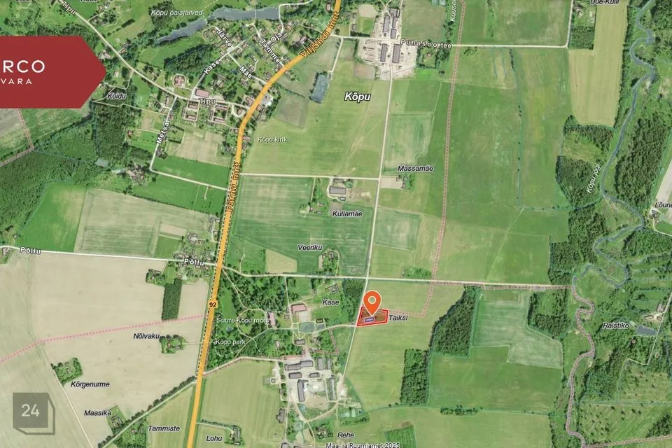 Земля жилой застройки, 6742 m² участок в Põhja-Sakala vald, Kõpu alevik - фото 3