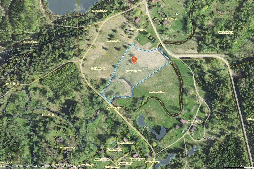 Maatulundusmaa, 6951 m² участок в Türi vald, Kolu küla
