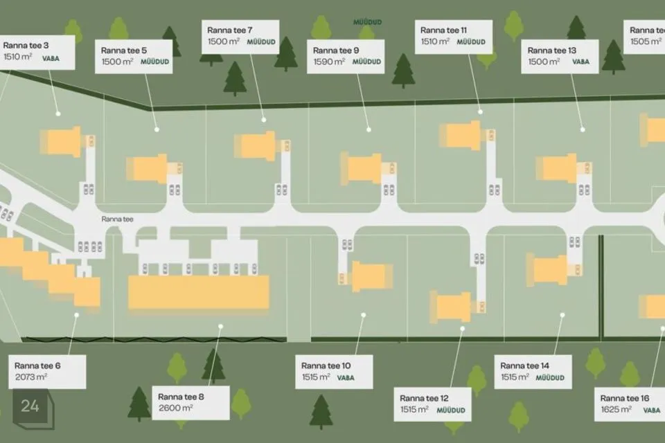 Земля жилой застройки, 1625 m² участок в Anija vald, Aegviidu alev