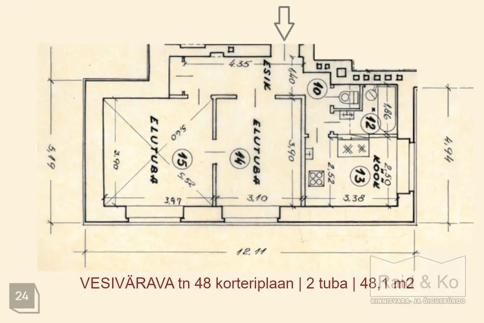 2-toaline Korter  -  Tallinn, Kesklinna linnaosa - foto 2