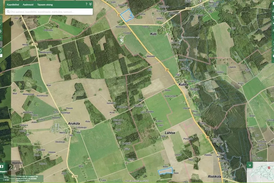 Maatulundusmaa, 131572 m² Maa  -  Vinni vald, Küti küla