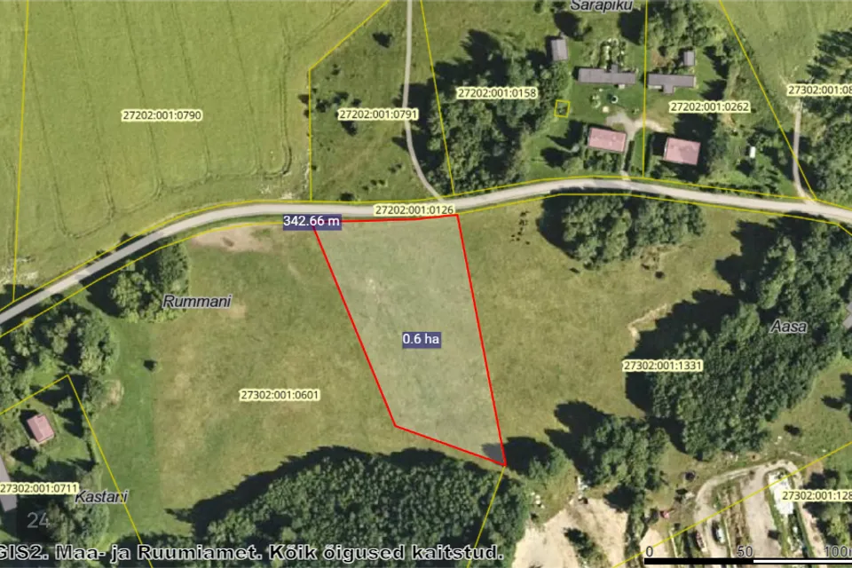 Maatulundusmaa, 6000 m² участок в Kadrina vald, Vaiatu küla