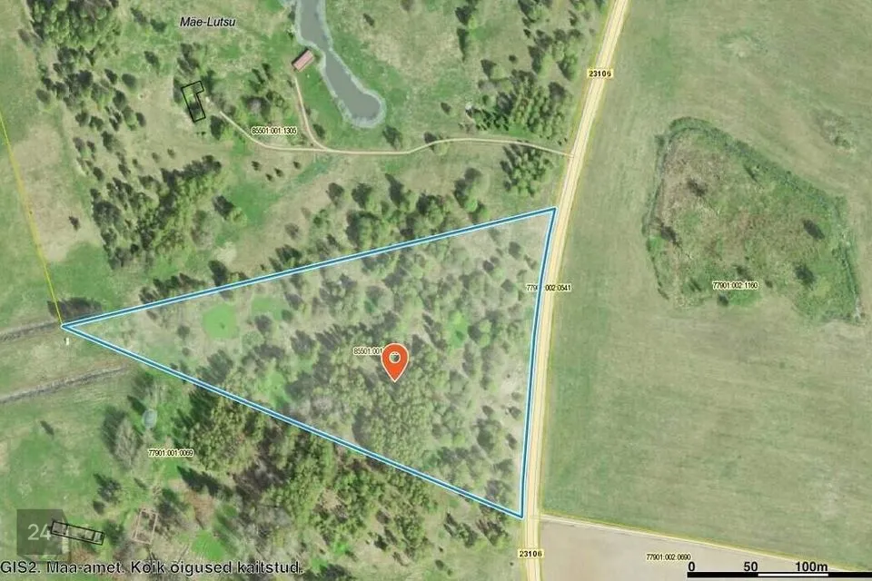 Cultivated land, 37000 m² land in Valga vald, Lutsu küla