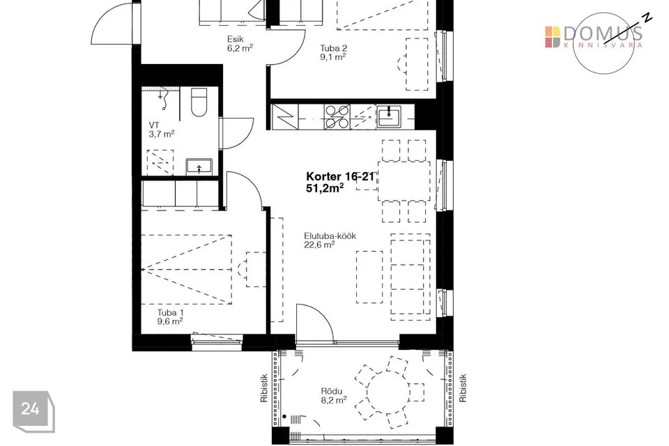 3-toaline Korter - Tartu vald, Raadi alev - foto 4