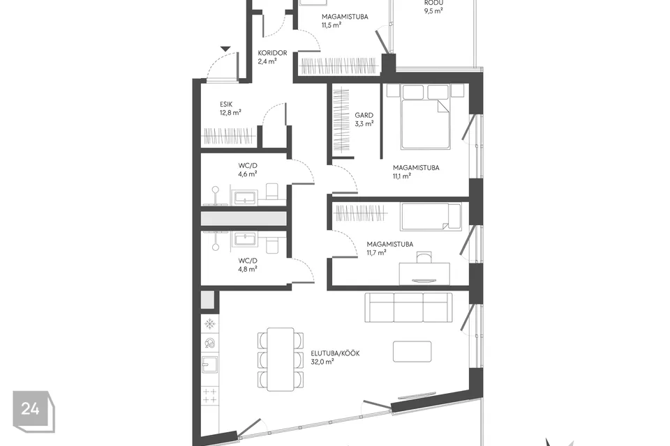 4-room apartment in Tallinn, Haabersti linnaosa - photo 2