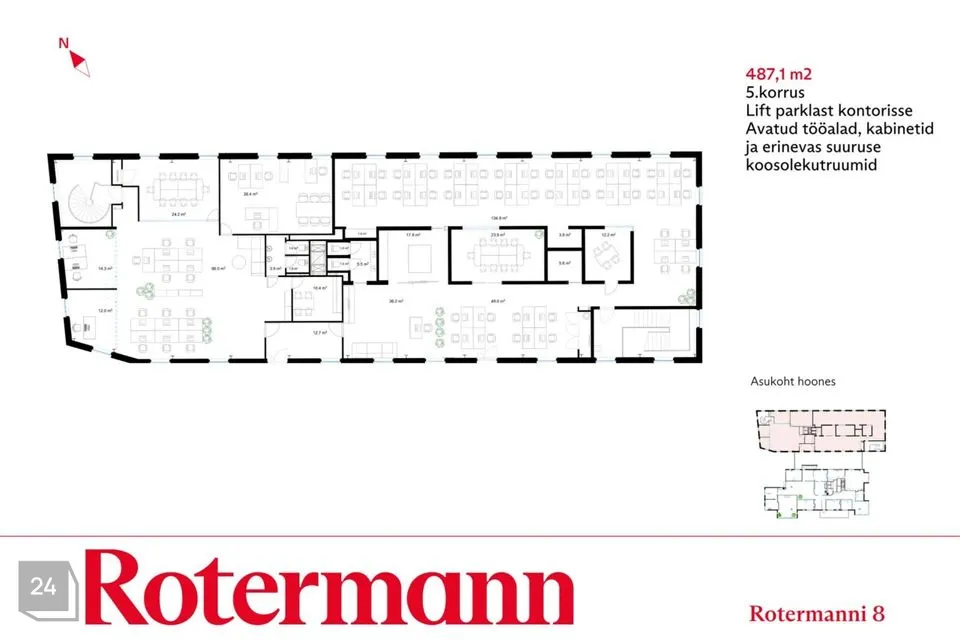 487 m² Äripind  -  Tallinn, Kesklinna linnaosa - foto 3