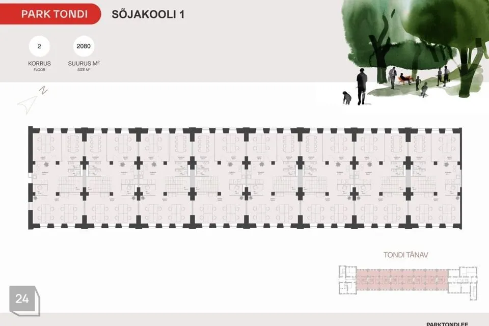 Büroo või Teenindus, 2079 m² Äripind  -  Tallinn, Kristiine linnaosa - foto 5