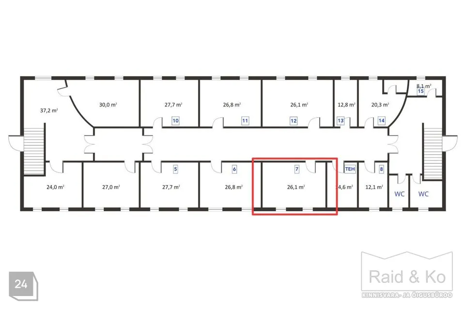 Büroo või Teenindus, 26 m² Äripind  -  Tallinn, Lasnamäe linnaosa - foto 3