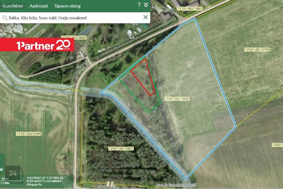 Maatulundusmaa, 20200 m² участок в Saue vald, Kiia küla