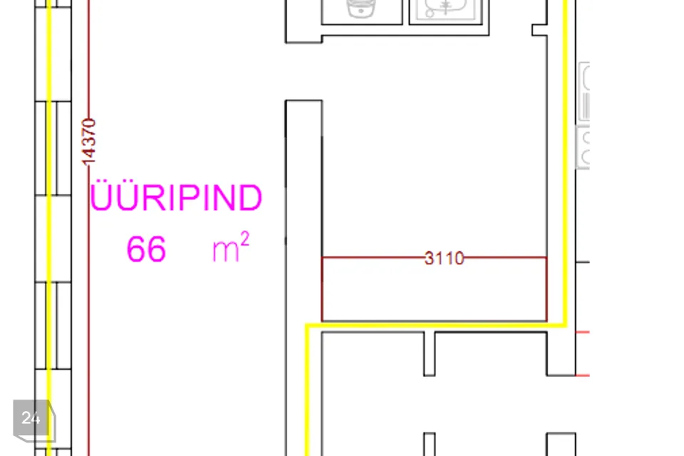 Многоцелевое, 66 m² Бизнес-площадь в Tapa vald, Tapa linn