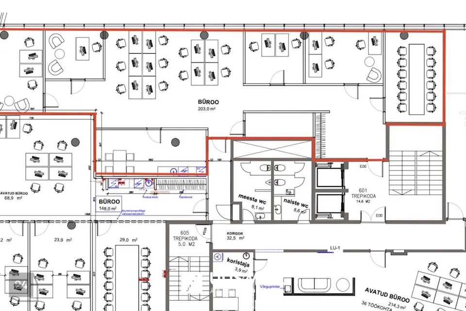 Büroo, 220 m² Äripind - Tallinn, Lasnamäe linnaosa - foto 2