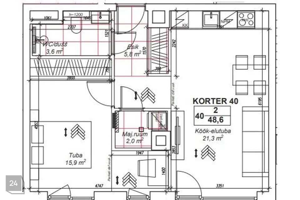 2-toaline Korter  -  Tallinn, Haabersti linnaosa - foto 5