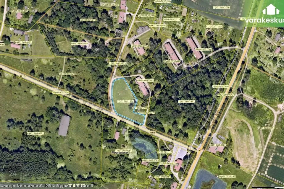 Sotsiaalmaa - üldkasutatav maa, 4084 m² Maa  -  Elva vald, Valguta küla
