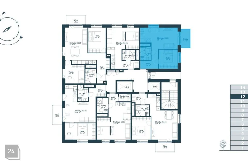 2-toaline Korter  -  Tallinn, Haabersti linnaosa - foto 3